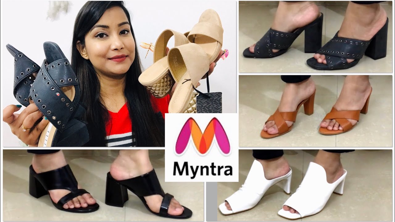 MYNTRA Footwear HAUL | EORS Sale 😍 | Best Latest  Block heels | Cherry’s World |
