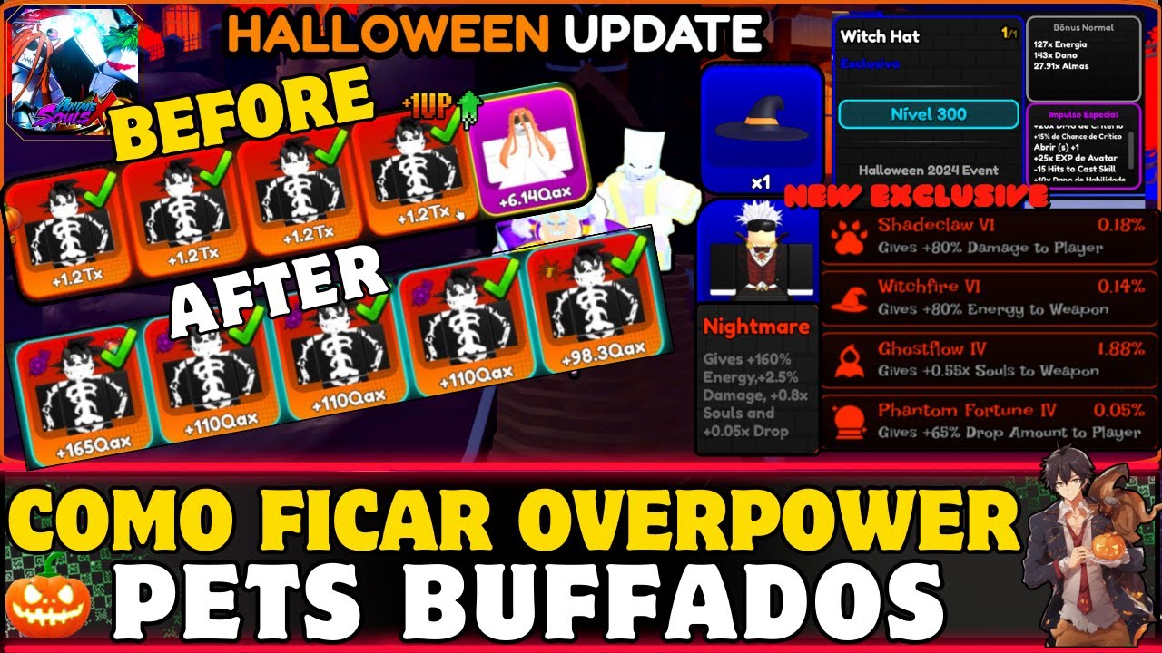 Como Ficar OVERPOWER Anime Souls X Hallowen Limited - Start Game Absurdo Pet Buffado Guia Completo