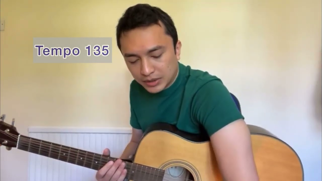 Easy Guitar Lesson Practice with metronome (Tempo ဖွင့်ပြီး သီချင်းတွေနဲ့ တွဲတီးကျင့်ရအောင်)