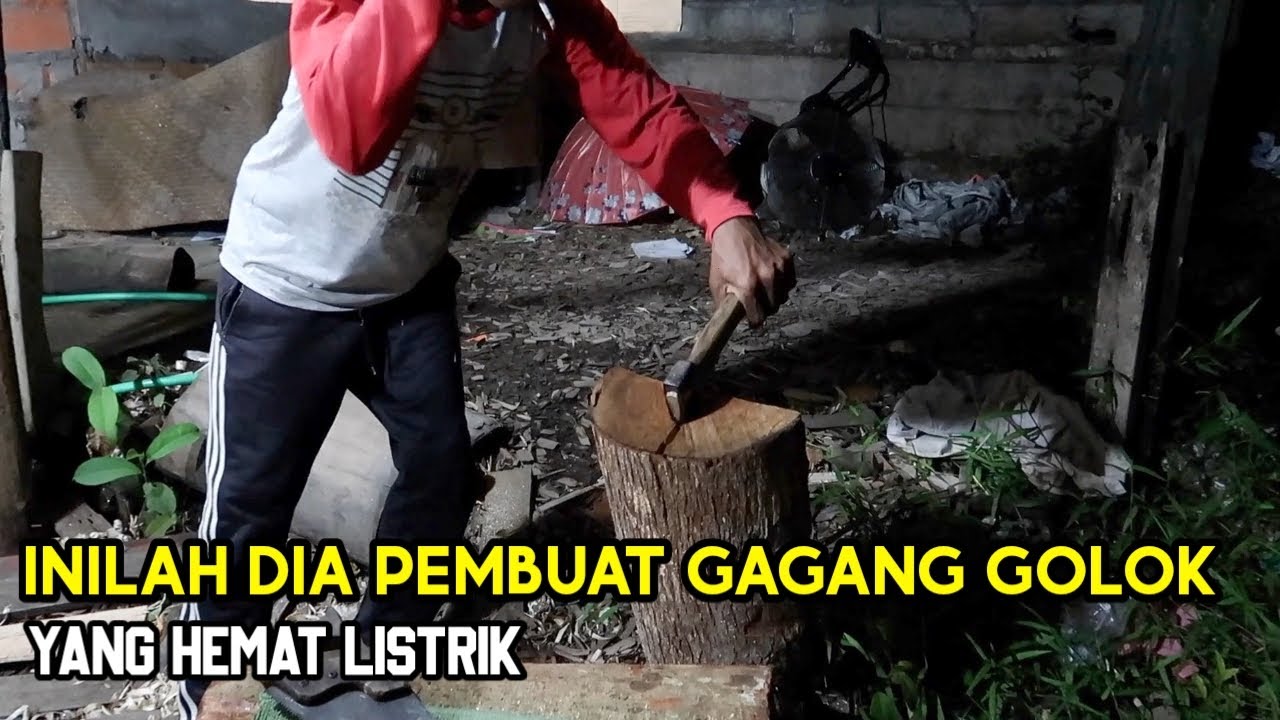 skil pembuat gagang golok, tanpa mesin hasilnya luarbiasa!