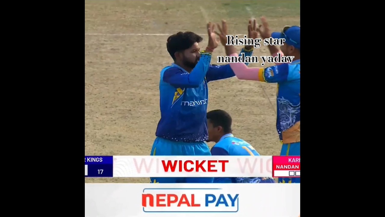 Our rising player Nandan Yadav on Fire🔥 #icc #acc #cricket #npl #viralshorts #cricketshorts #nepal