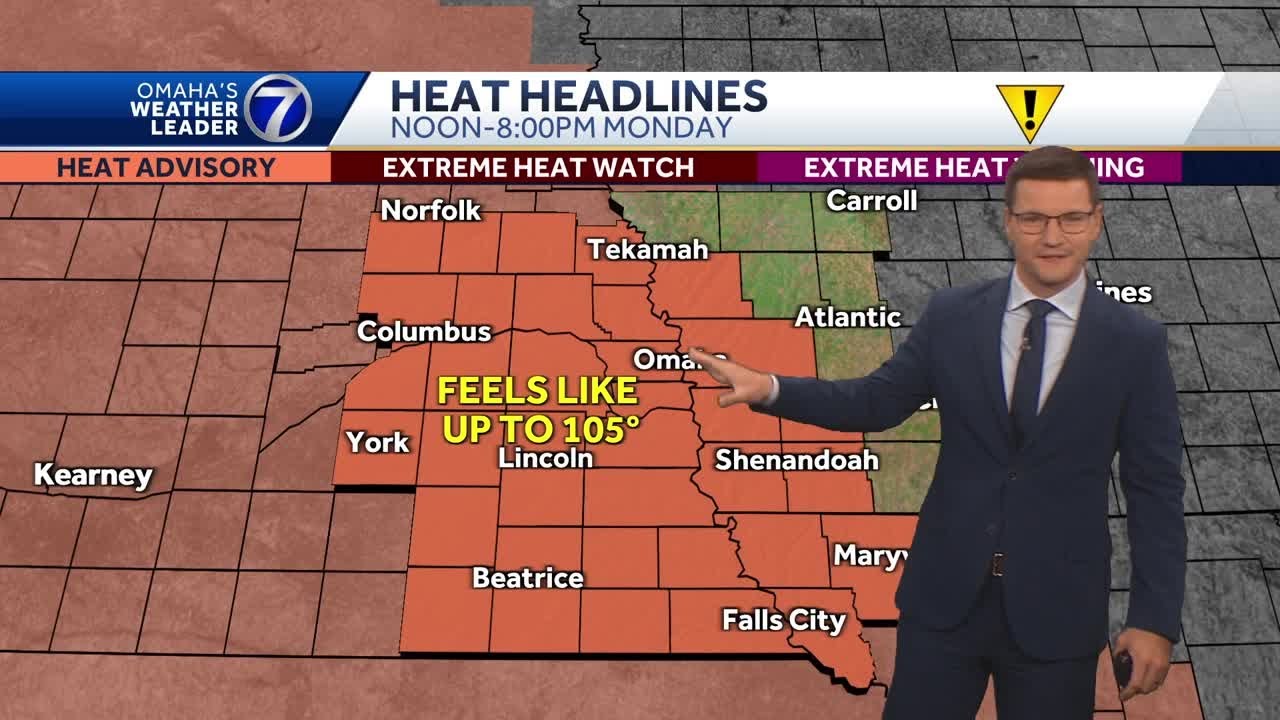 Heat advisory Monday, even hotter days ahead in Omaha area