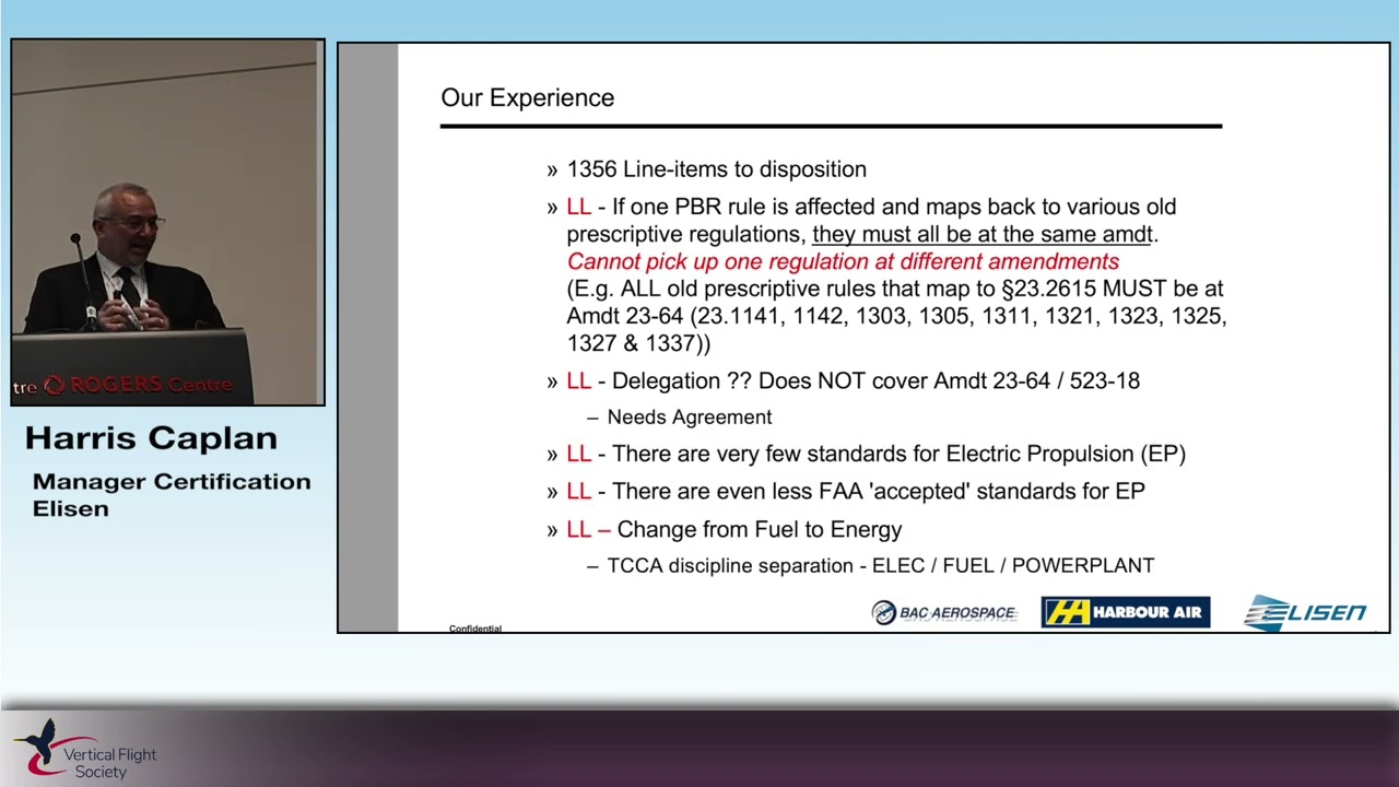 Certification Considerations on Electric Propulsion: Lessons Learned for the Airframe Community
