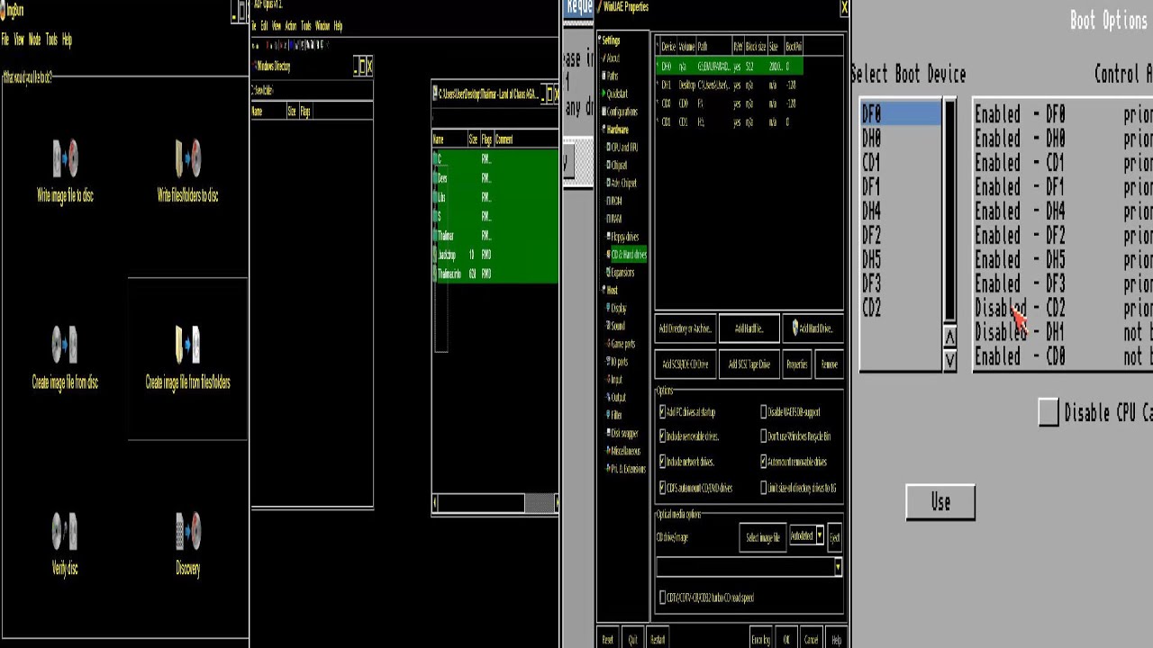 TRANSFORMING AMIGA HDF TO BOOTABLE AMIGA CD OCS ECS AGA Thalimar Land of Chaos AGA USING ADF OPUS,IM