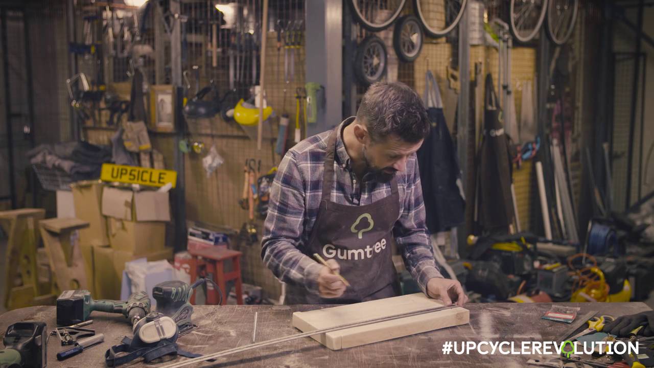 Watch Max McMurdo upcycle a stool made out of festival wellies #UpcycleRevolution