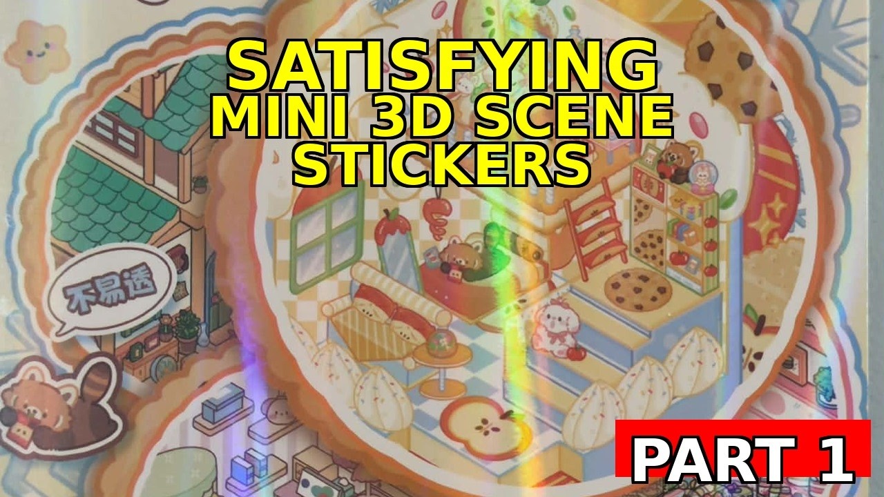 EXTREMELY SATISFYING Mini 3D Stereoscopic Scene Sticker Build 🍓✨ (PART 1)
