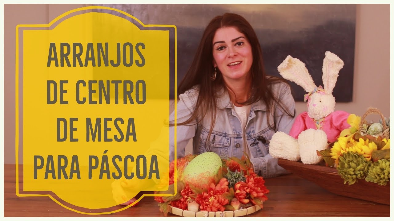 Arranjo de Centro de Mesa Para Páscoa