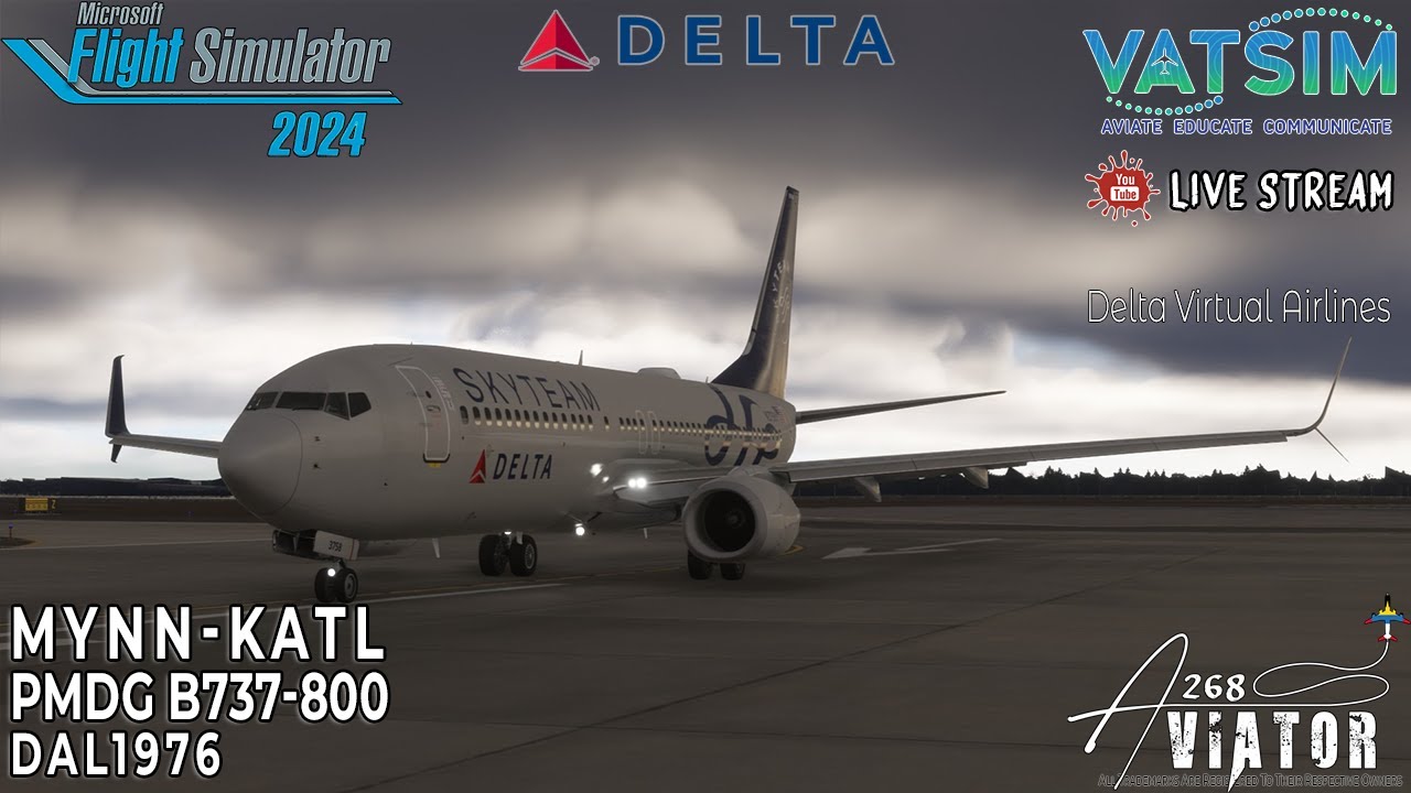 DAL1976 |✈️MYNN-KATL✈️|PMDG B737-800 - SKYTEAM| #MSFS2024 | LIVESTREAM