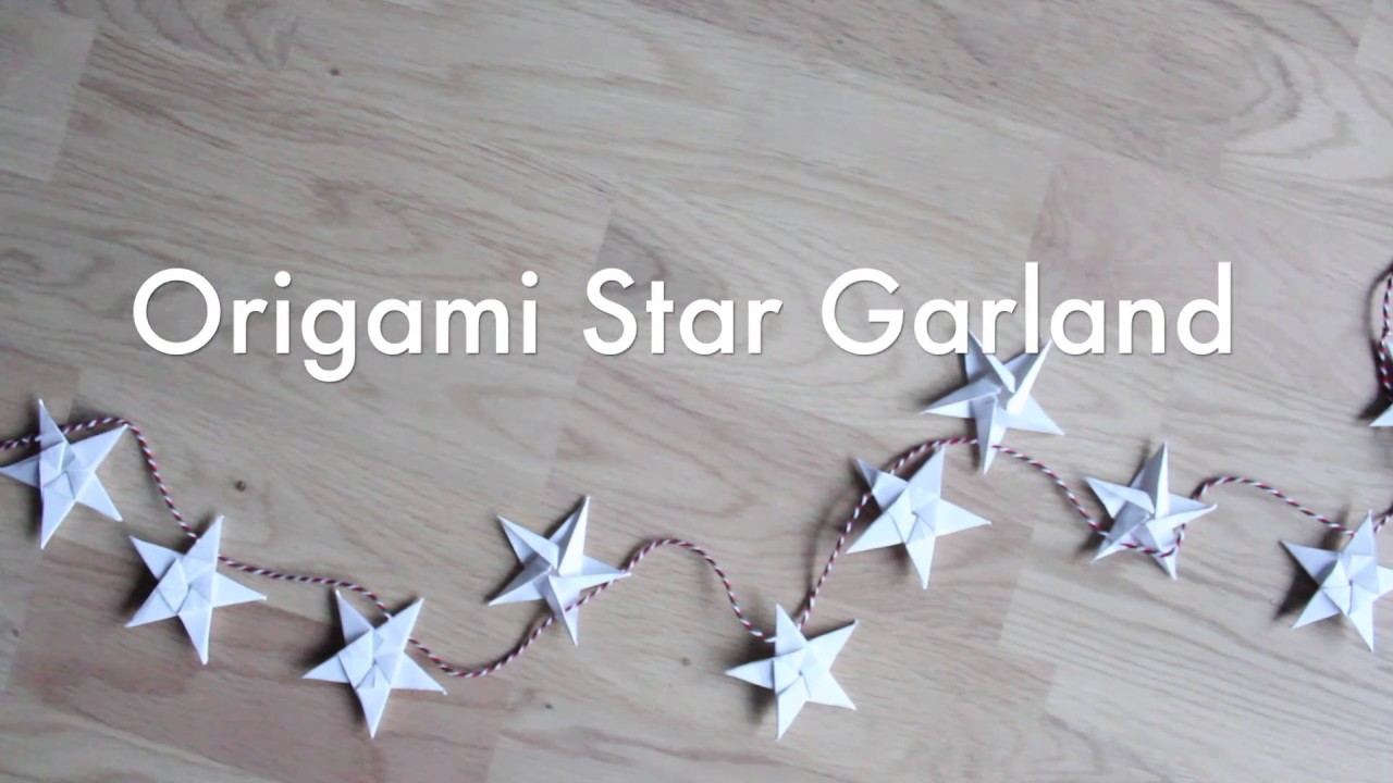 How to make an Origami star garland