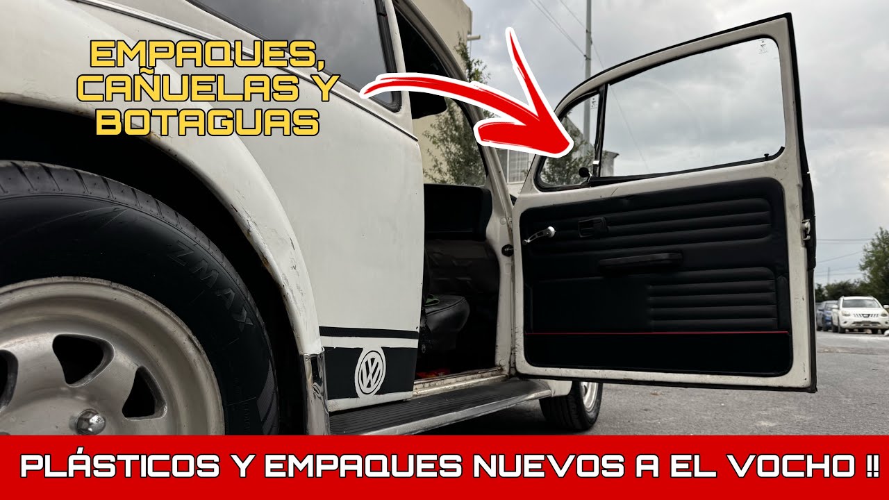 Instalación de cañuelas, empaques y botaguas a el #vocho / Ya no entra agua y se eliminó vibración !