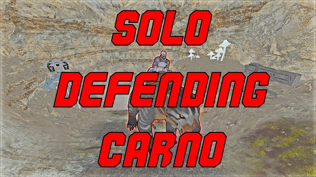SOLO Defending Carno Cave! Ark Official PvP Small Tribes Series Episode 45