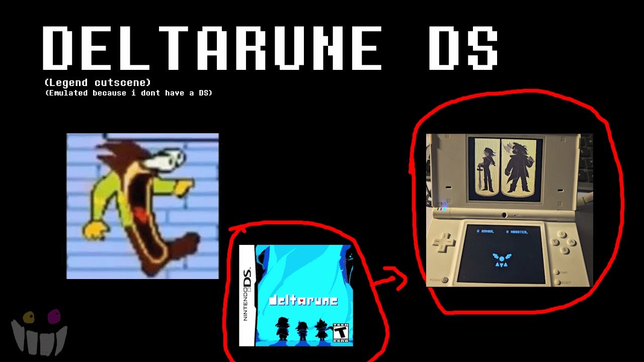 Deltarune The Legend cutscene on a DS emulator