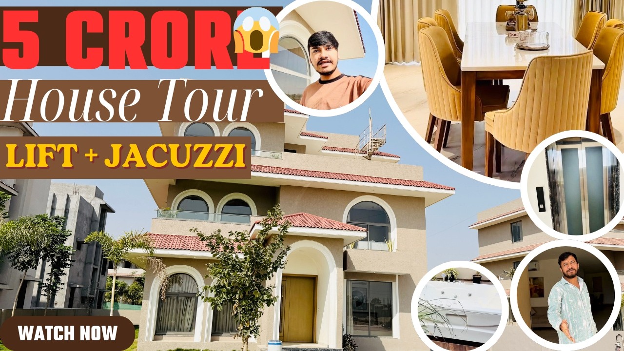 ₹5 Crore Ka Dream House 🏡| Lift & Jacuzzi Bath Tour |