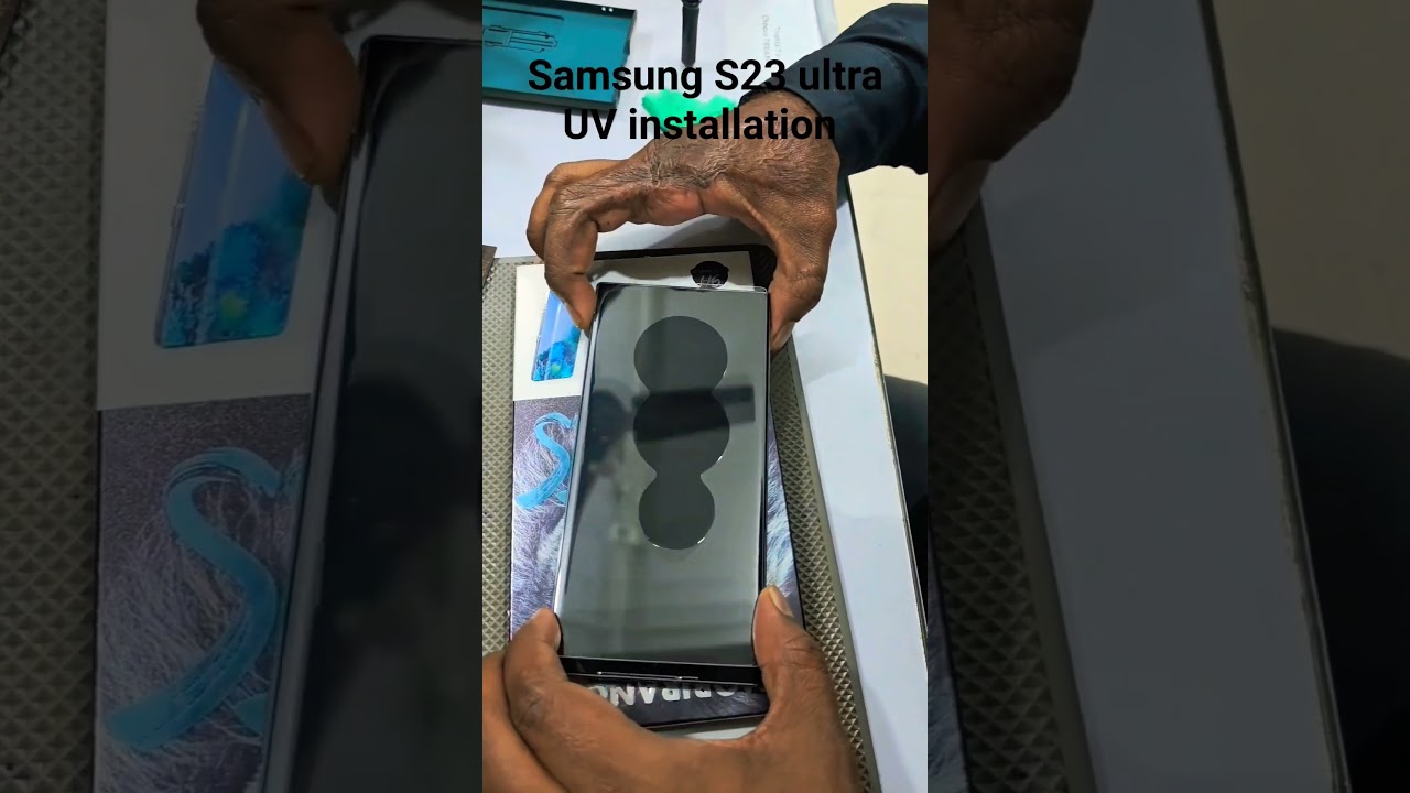 Samsung S23 ultra uv glass installation #samsung #s23ultra #uv glass #goneviral