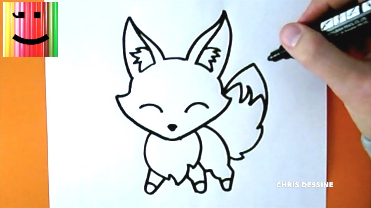 DESSIN FACILE - COMMENT DESSINER UN RENARD KAWAII - CHRIS DESSINE