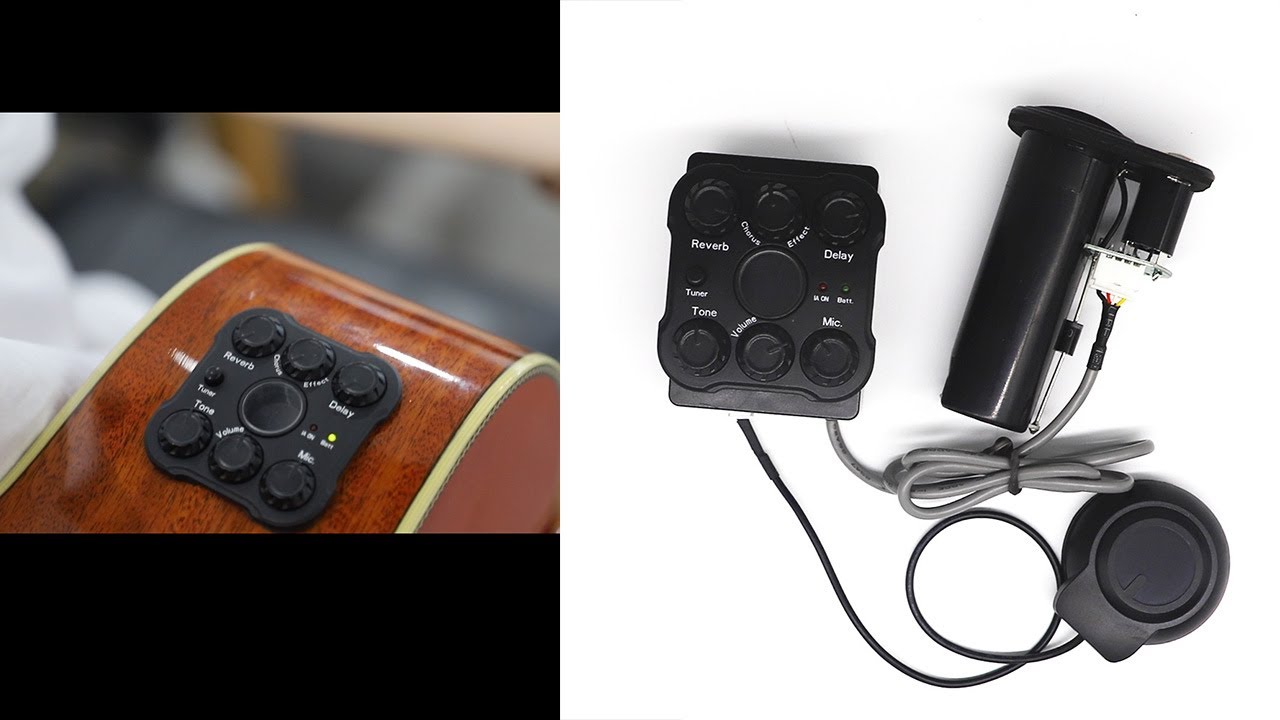 Acoustic Guitar Resonance Pickup Preamp System Built-in Speaker