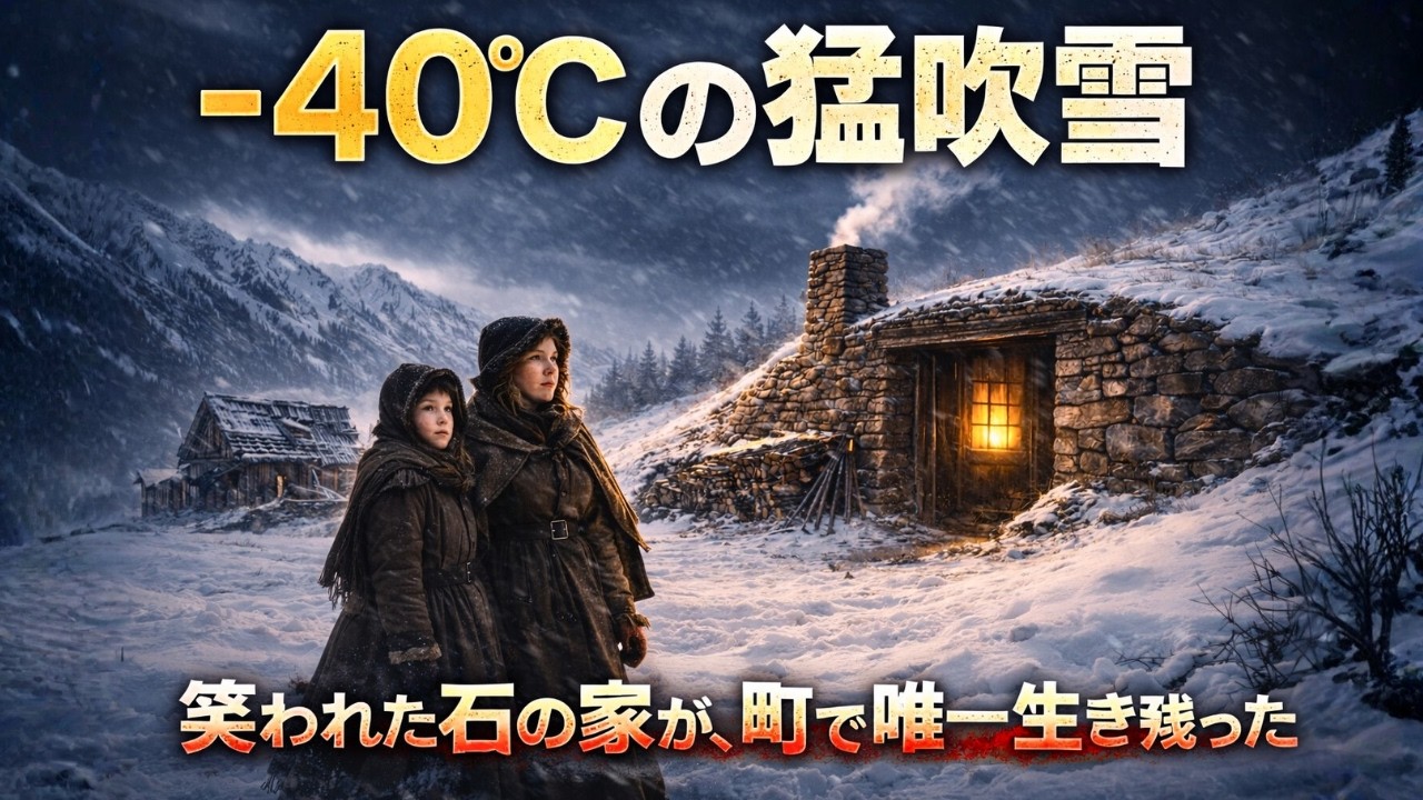 −40℃の猛吹雪：笑われた石の家が、町で唯一生き残った