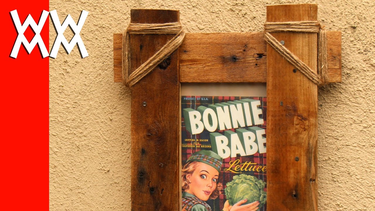 Make a rustic picture frame with pallet wood