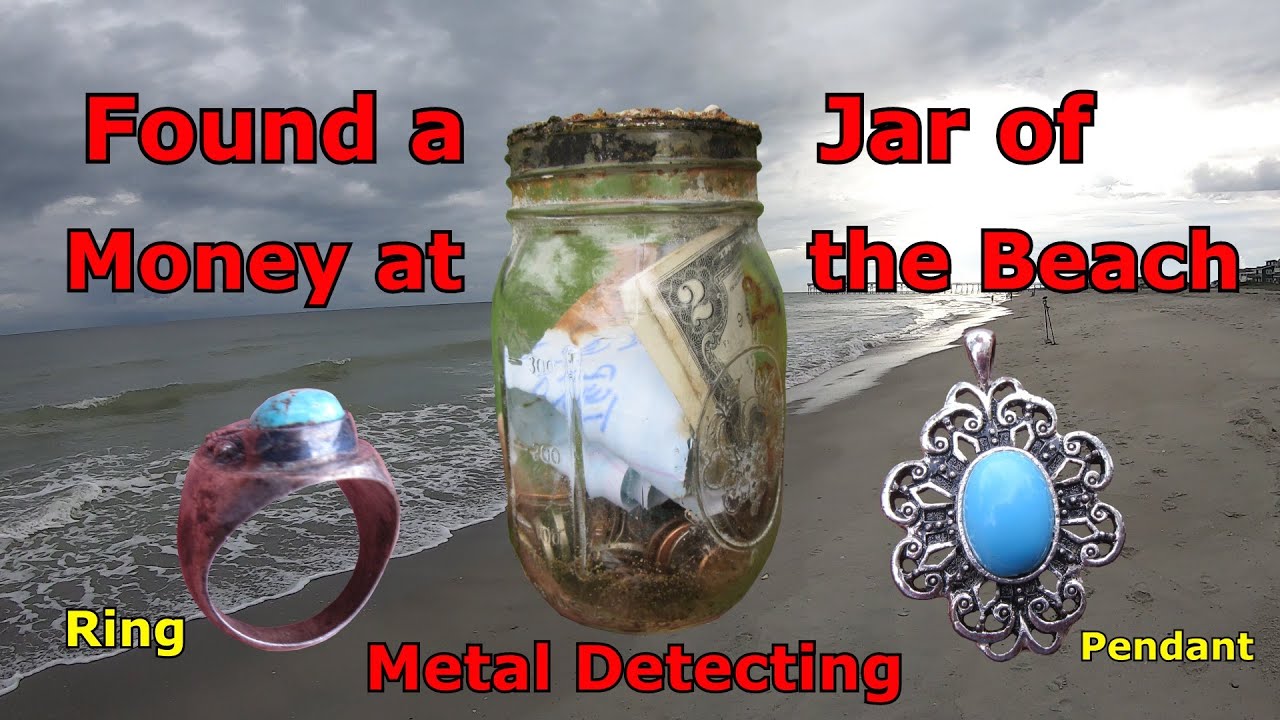 Found Jar of money at the beach Metal detecting