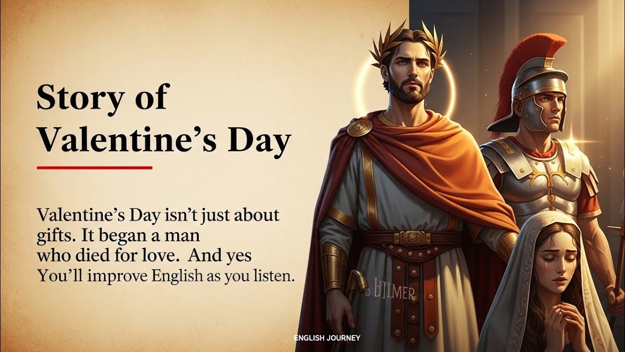 The Real Story of Valentine’s Day | A Love Story That Changed History 💯 | English Listening Practice