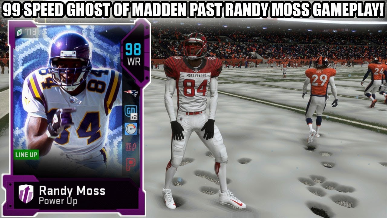 99 SPEED GHOST OF MADDEN PAST RANDY MOSS GAMEPLAY! BEST WR IN MADDEN 19! | MADDEN 19 ULTIMATE TEAM