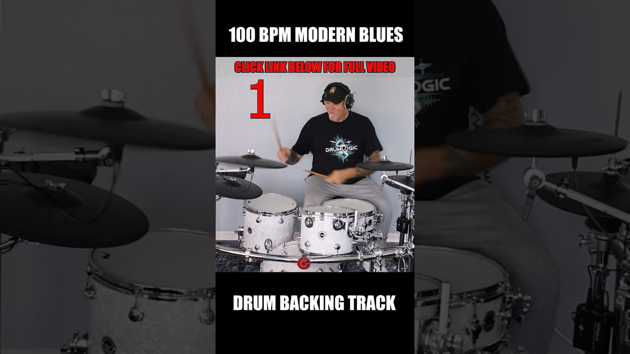 100 BPM Modern Blues Drum Backing Track #drumbackingtrack #drumtrack  #modernblues