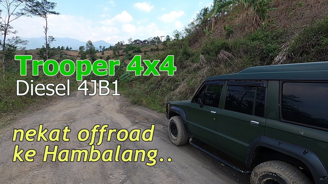 TROOPER 4x4 diesel 4JB1: off-road in Hambalang (English subtitle)