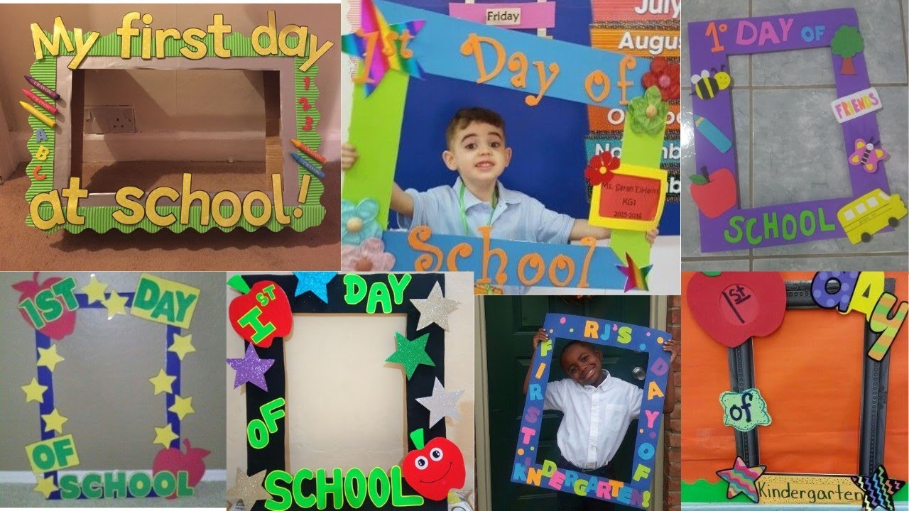 Preschool decoration ideas/1st Day of school photo frame for kindergarten/First day school photo