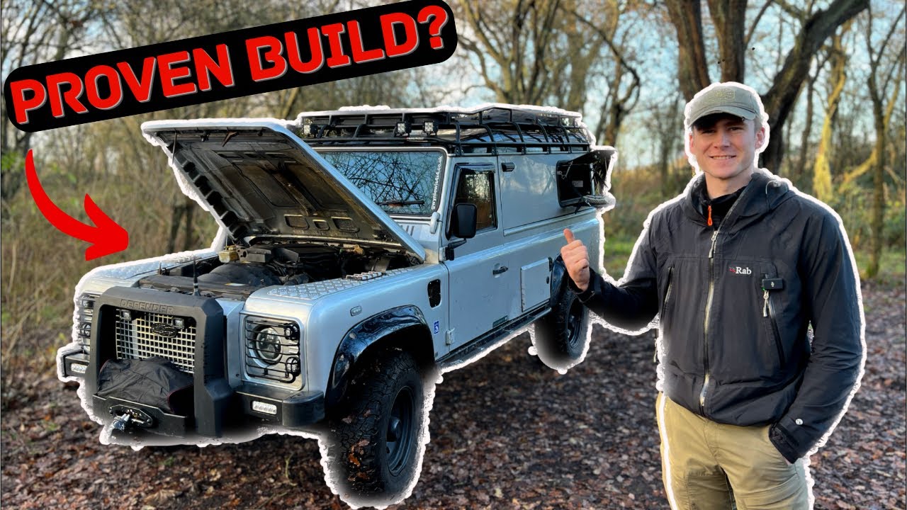 The ultimate Land Rover defender overland camper van.