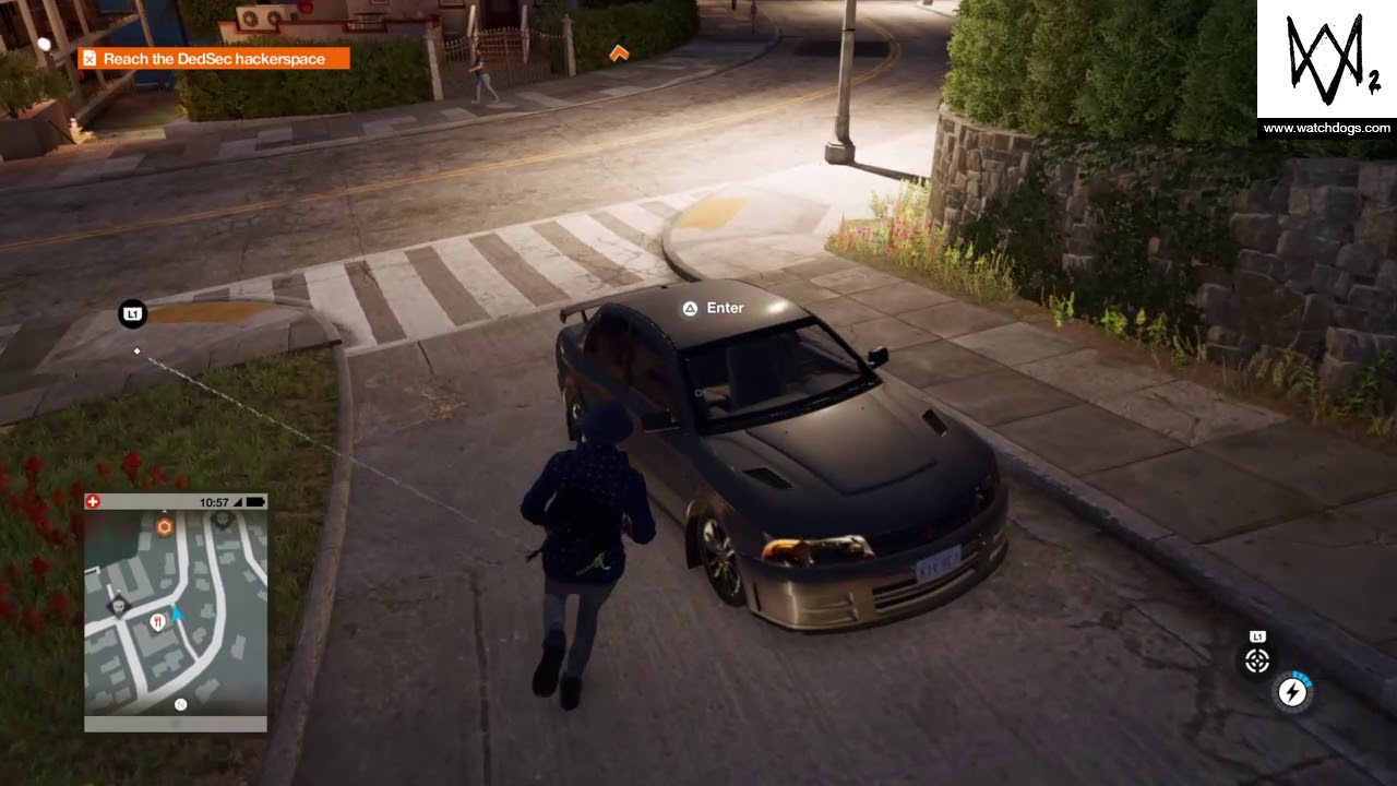 WATCH DOGS 2 PS4 Night Time Free Roam Gameplay