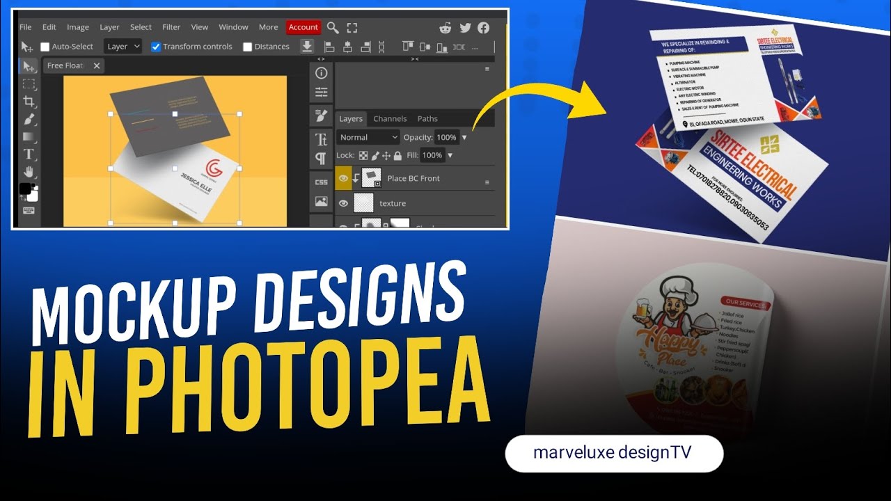 How to Create Mockup Designs with Photopea on Your Smartphone |Photopea Mobile Tutorial No PC Needed