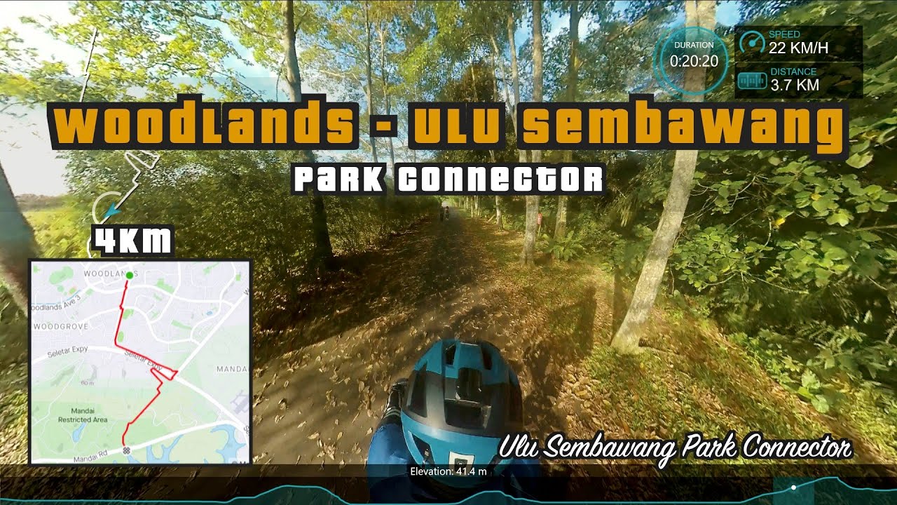 4KM Woodlands MRT to Ulu Sembawang via Park Connector | Cycling Singapore