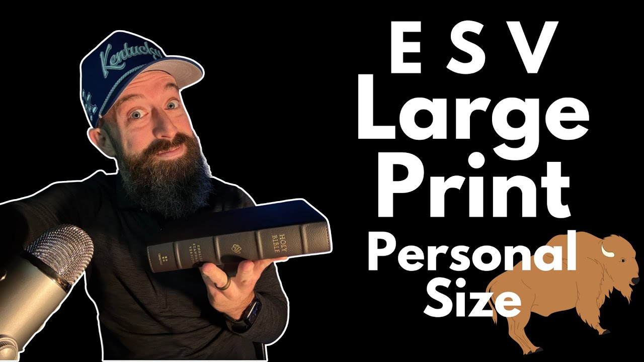 The ESV Large Print Personal Size Bible - in BUFFALO Leather