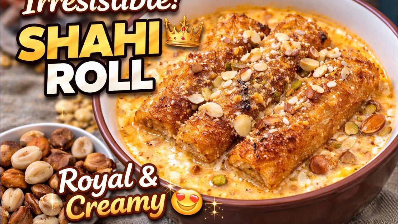 Shahi Roll + Rabri = Pure happiness 😍||👑 Shahi Roll – Royal taste in every bite! || 