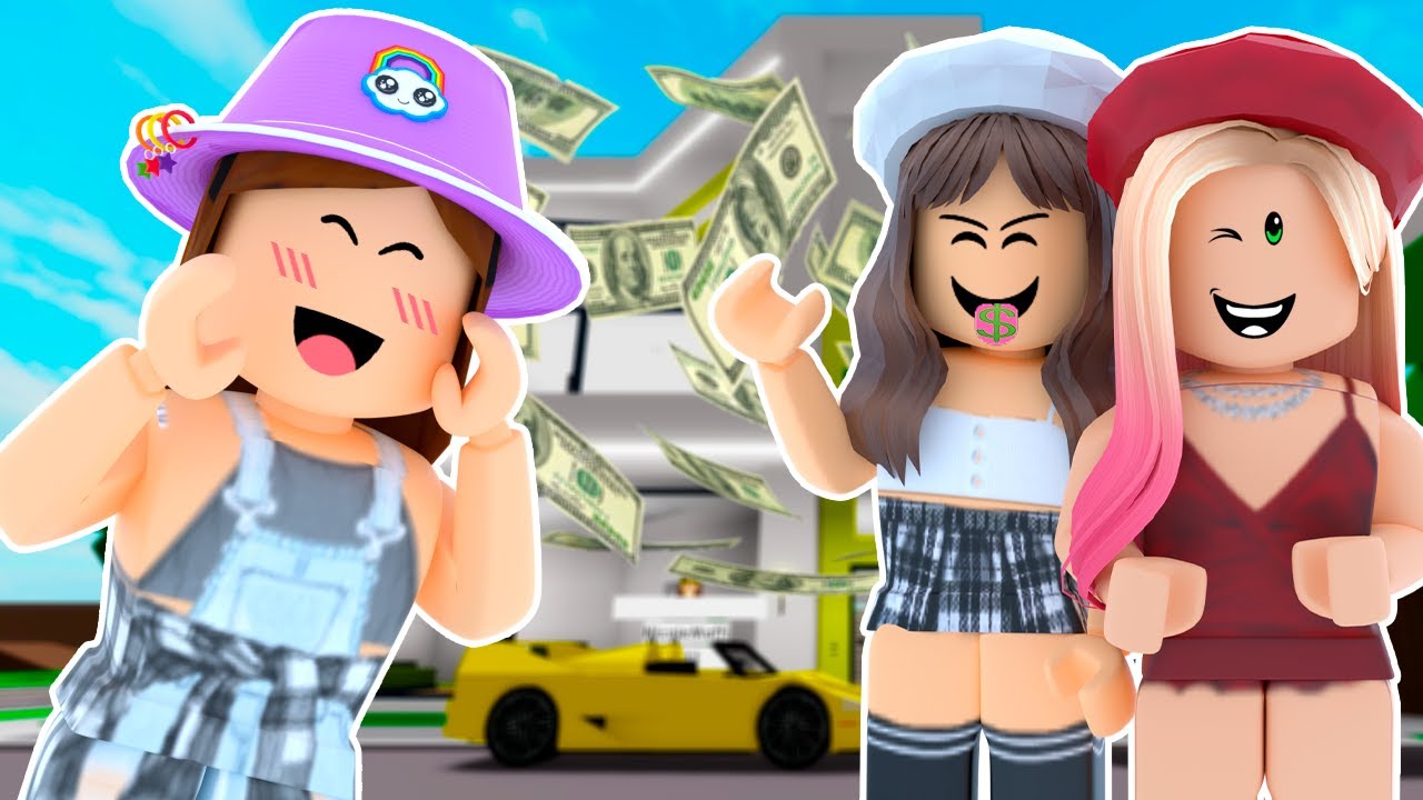 24 HORAS SENDO BILIONÁRIAS NO BROOKHAVEN (ROBLOX BROOKHAVEN RP)