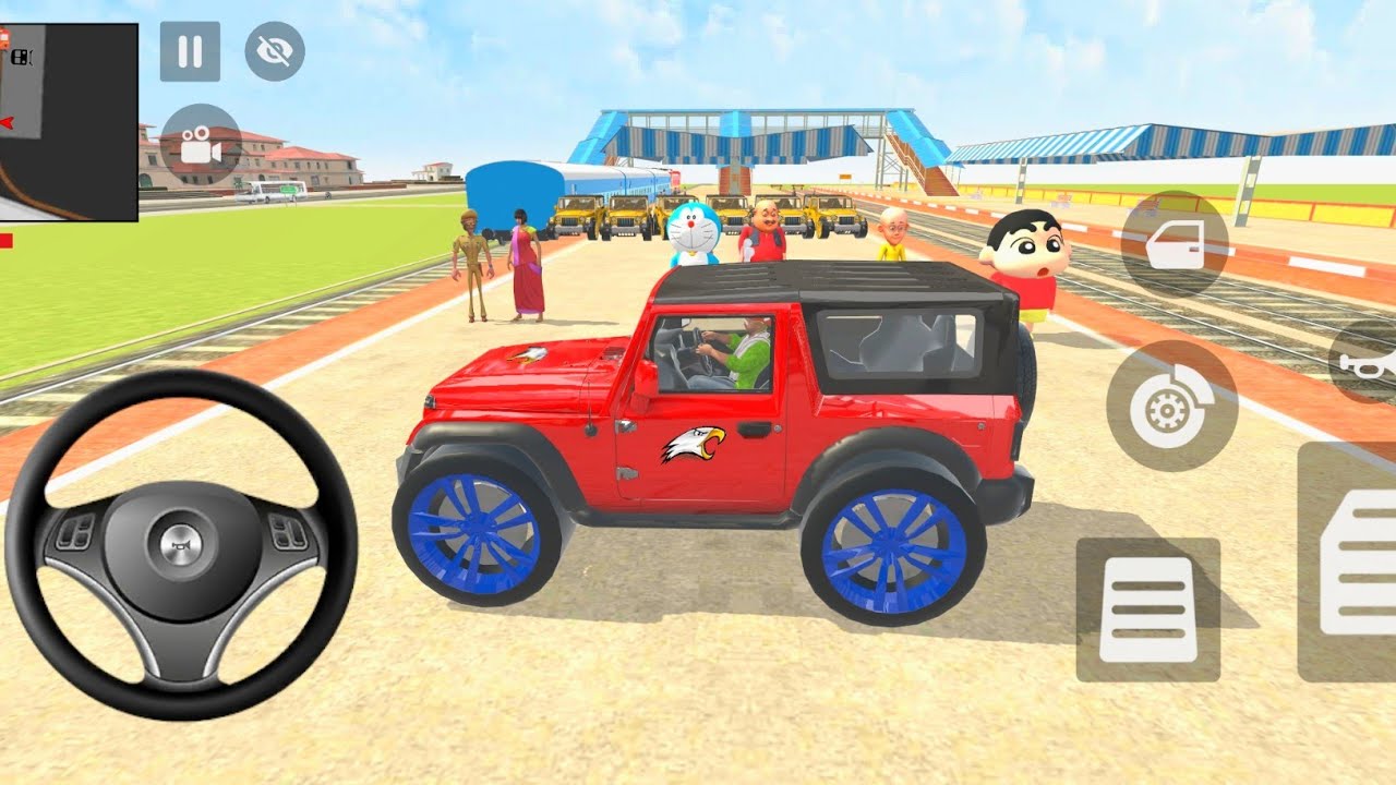 Car Bike Game: Jack ordered an Indian Red Mahindra and drives a new Indian Police Gadi in The Game