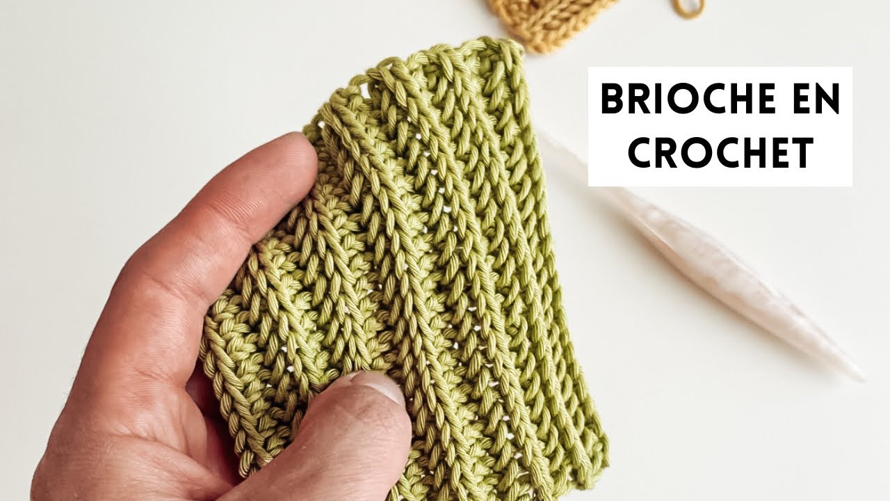 Es igual que en dos agujas | Punto brioche a crochet