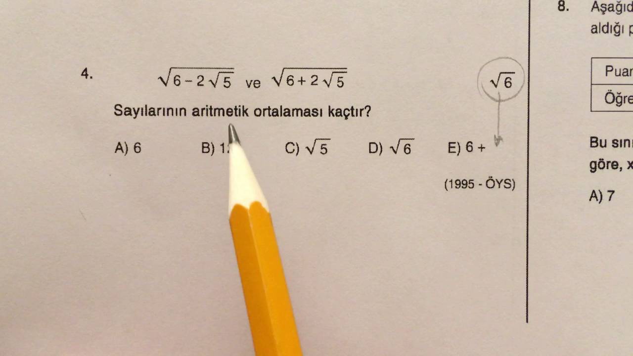 ösym sınavlarında çıkmış matematik soru çözümleri - oran ve orantı test 3/5