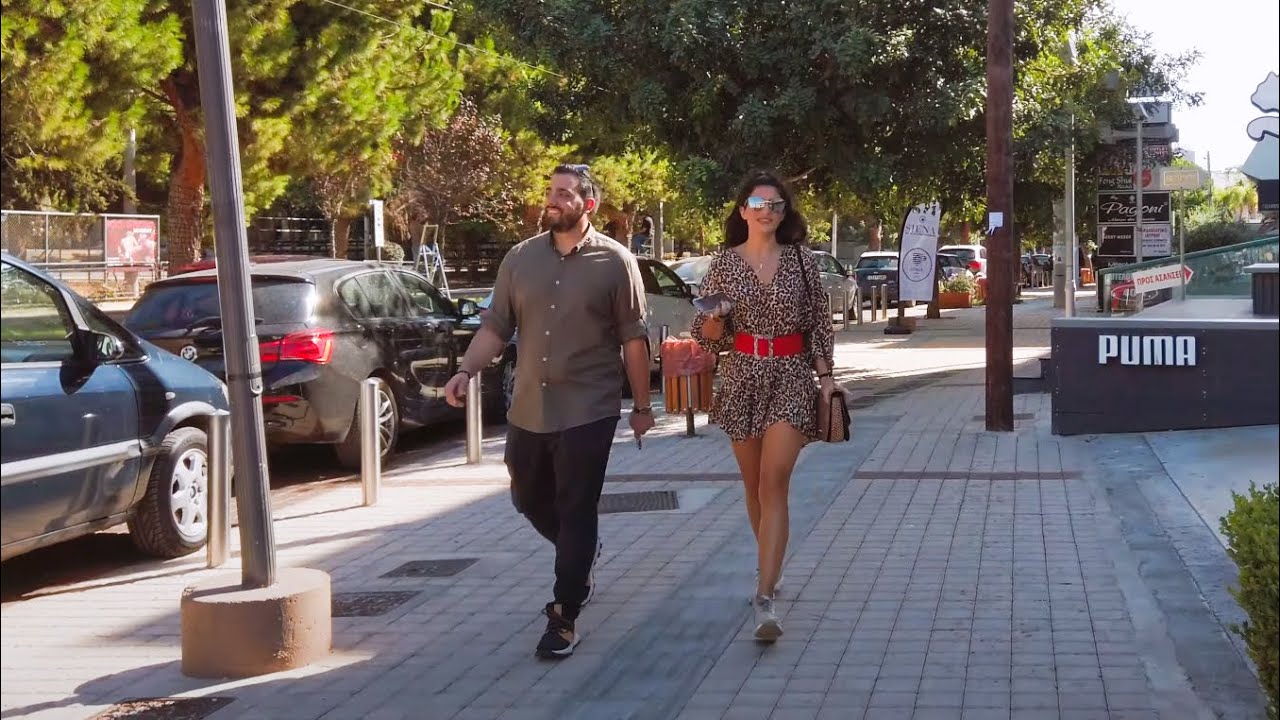 #124 Aggelou Metaxa str walk in Glyfada, the Athens Riviera of Athens, Greece