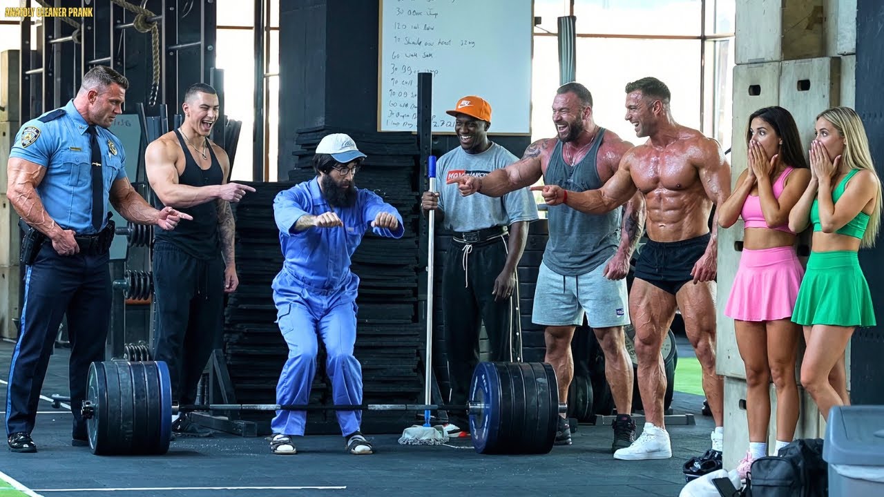 BODYBUILDERS Laughed at ANATOLY 32KG Mop… Big Mistake!!! | Anatoly Gym Pranks