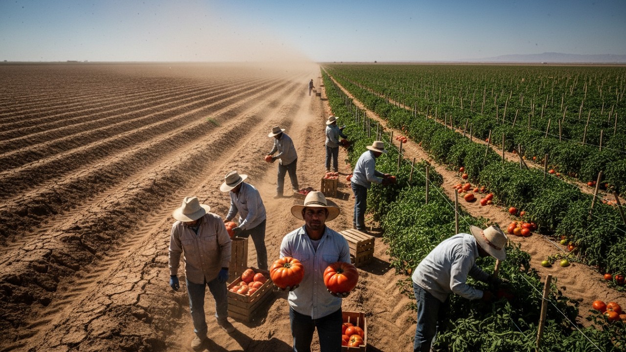 How Tomatoes Are Grown in the Desert Using Advanced Farming Systems | Full Process Revealed
