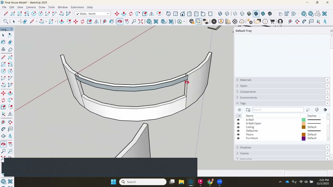 Sketchup - Window Regular and Curved Walls