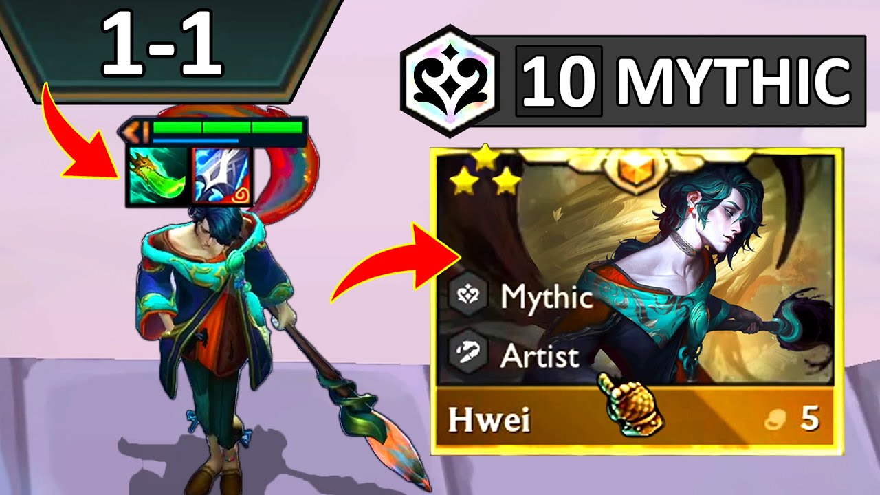 I got THIS Hwei at the start of the game... ⭐⭐⭐ into 10 Mythic