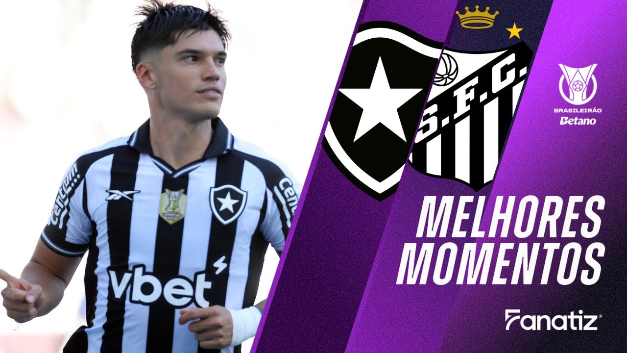Botafogo 2x2 Santos I Melhores momentos I Brasileirão 2025