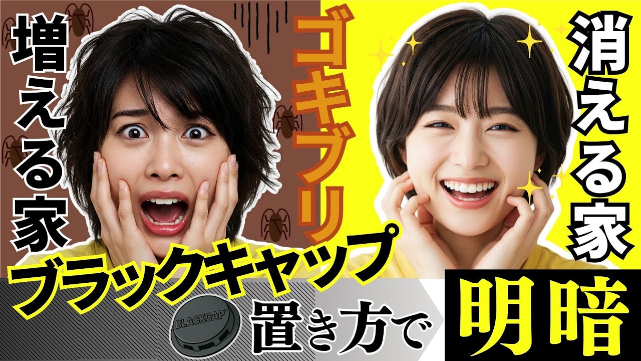 「ゴキブリがいなくなる家 vs 増える家｜ブラックキャップの置き方が明暗を分ける！」