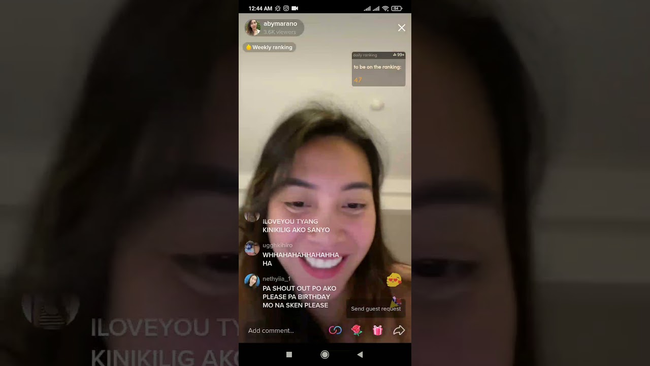 Abby Maraño TikTok Live with Kamille Cal and Ivy
