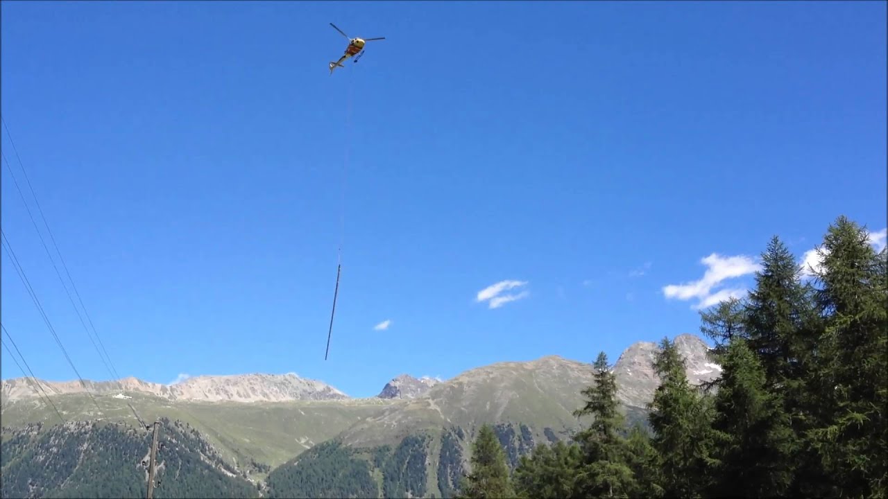 Heli Bernina in Logging Action in St. Moritz - AS 350