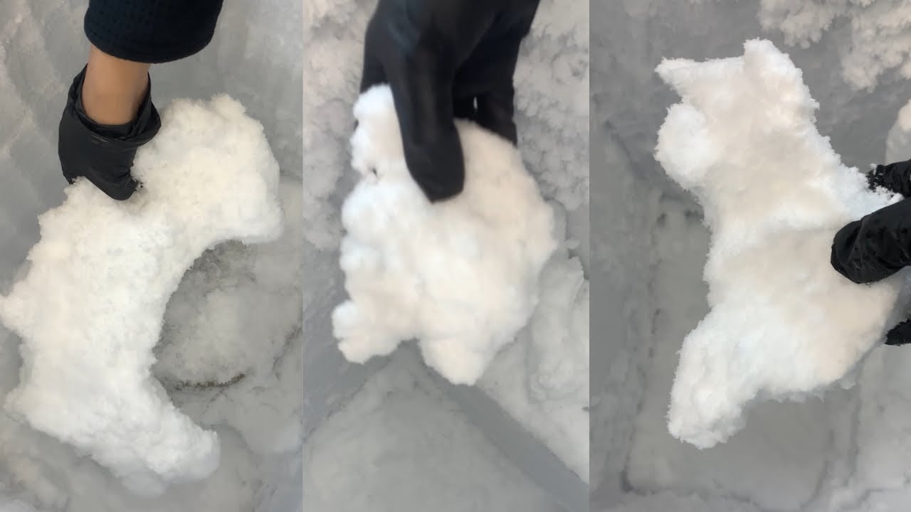 ICE ASMR | EATING FREEZER FROST CHUNKS ASMR ❄️| ASMR ICE EATING #satisfying #ice #foryou #asmr #snow