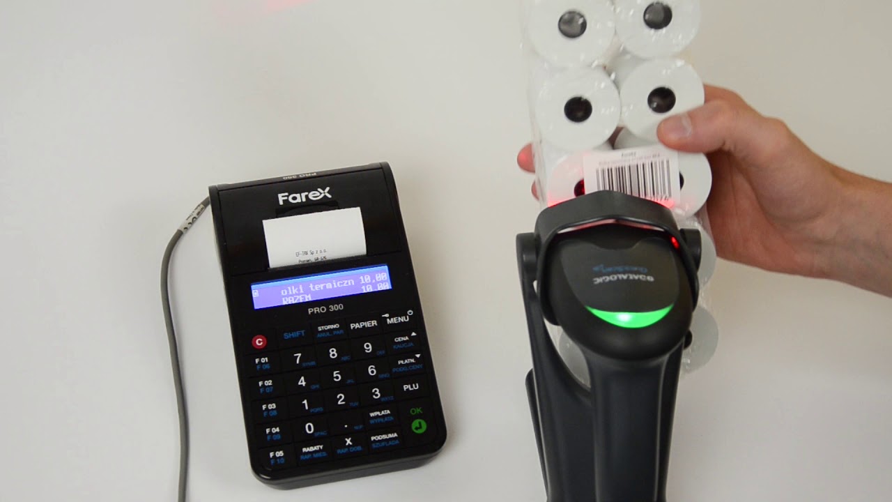 Farex ONline PRO 300 - Współpraca z czytnikiem kodów kreskowych