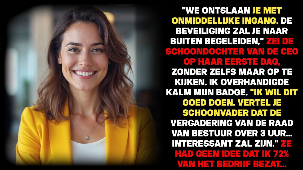 Ontslagen op de eerste dag, onthulde ik mijn 72% bedrijfseigendom | Wraak